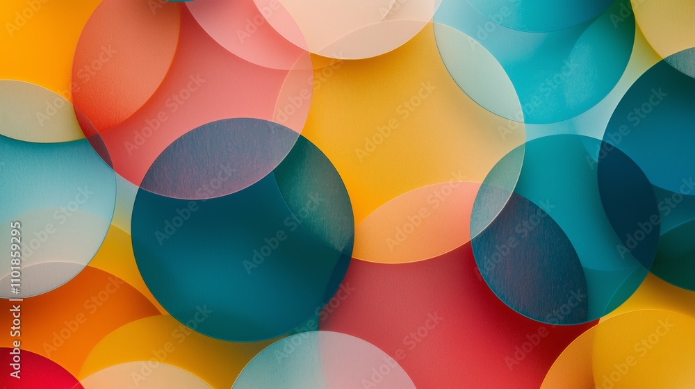Colorful Overlapping Circles on a Vibrant Background with a Playful Blend of Light and Shadow, Perfect for Abstract and Artistic Themes Colorful Overlapping Circles on a Vibrant Background with a Playful Blend of Light and Shadow, Perfect for Abstract and Artistic Themes