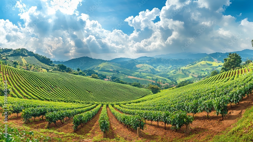 Fototapeta premium Plantations of coffee