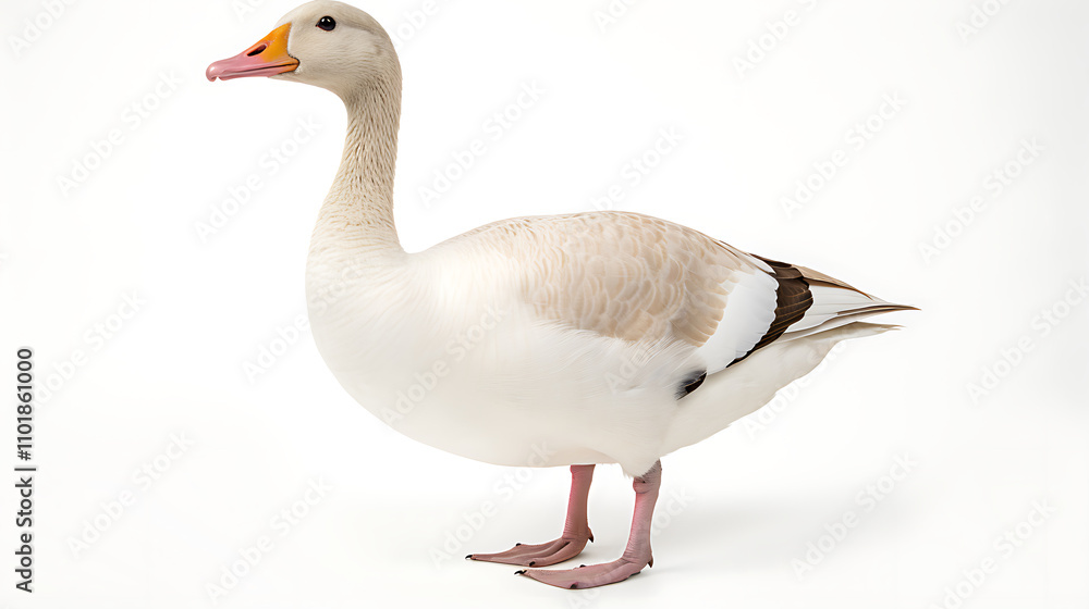 greylag goose isolated on white greylag goose isolated on white