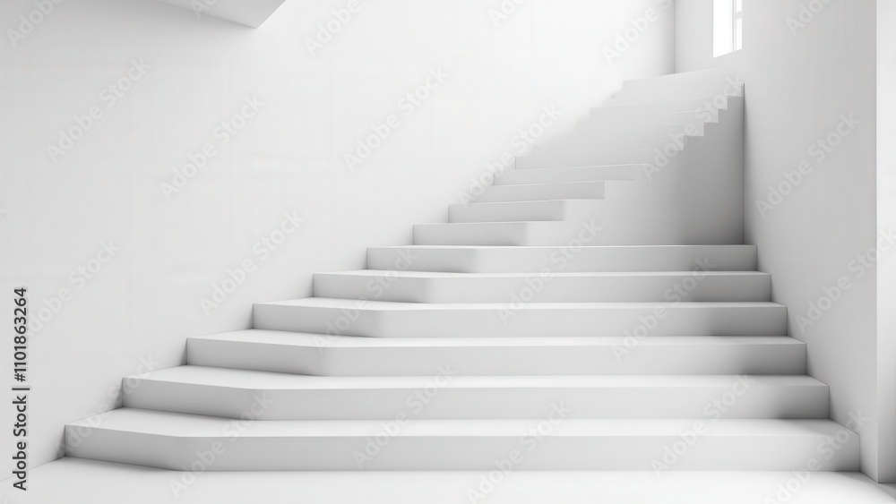 White wraps on a staircase, ideal for branding mockups and logos White wraps on a staircase, ideal for branding mockups and logos