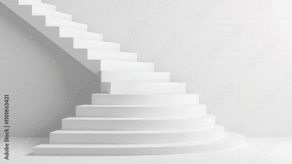 custom made wallpaper toronto digitalModern white wraps on steps, ideal for custom logo placements