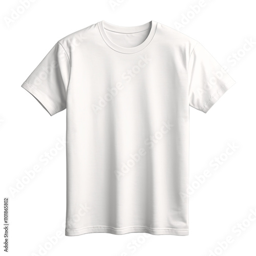 White t-shirt for mockup isolated on white or transparent background