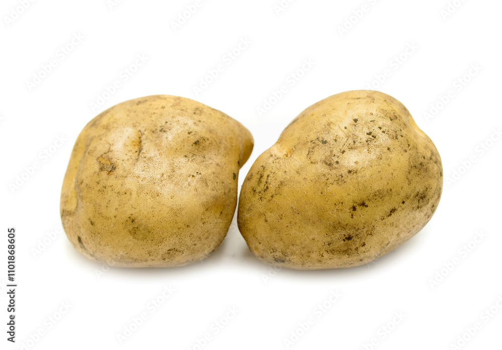 young potatoes isolated on white background young potatoes isolated on white background
