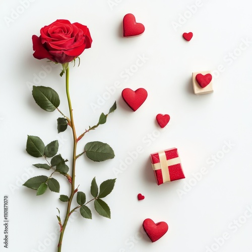 Roses and gifts create a romantic atmosphere for a celebration of love