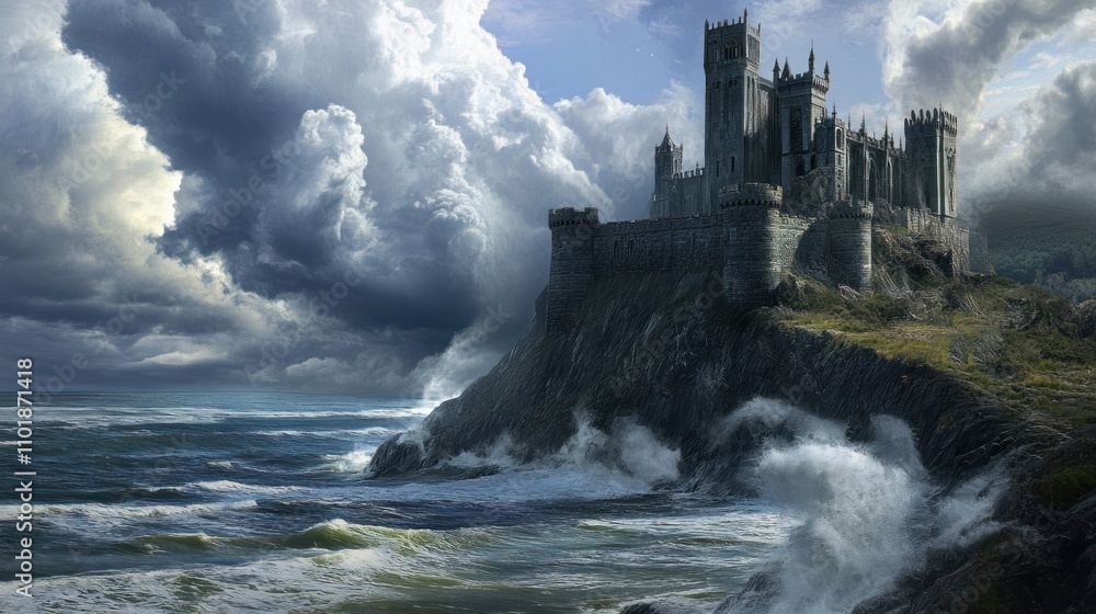 Castle on a Cliff by the Sea Castle on a Cliff by the Sea