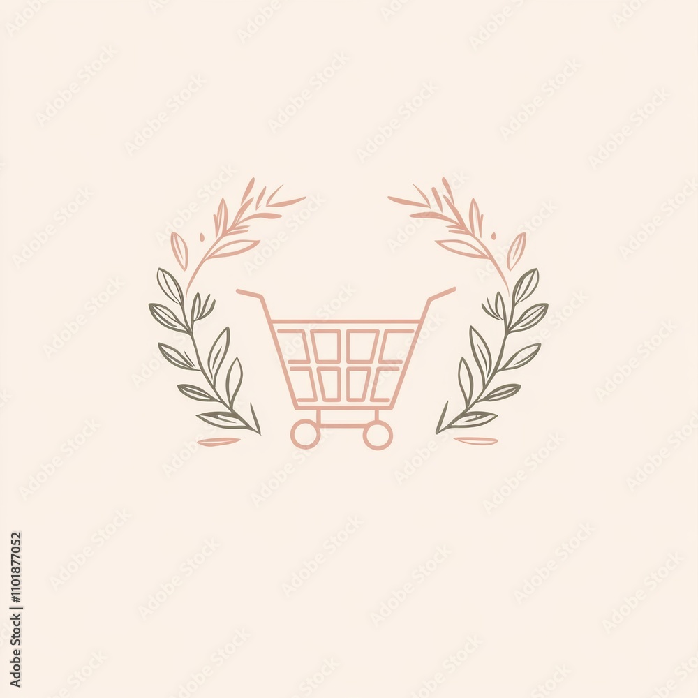 Vector illustration of simple shopping cart icon. Vector illustration of simple shopping cart icon.