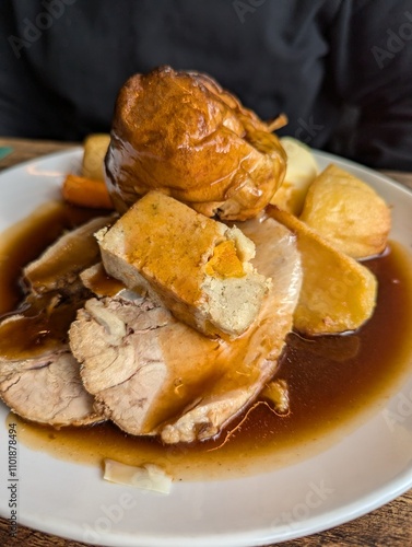 Sunday Roast Chicken with Yorkshire pudding