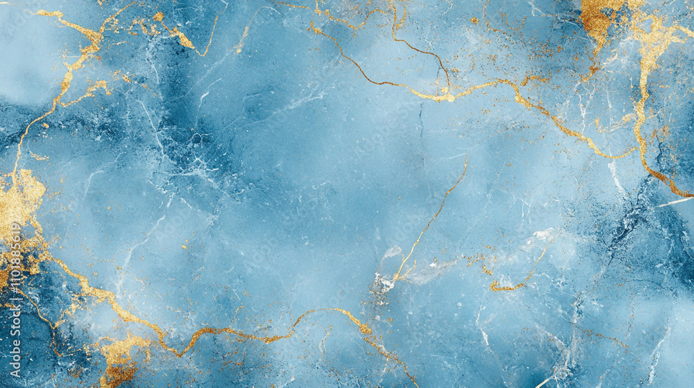 Beautiful abstract marble texture in shades of blue with golden accents for creative projects Beautiful abstract marble texture in shades of blue with golden accents for creative projects