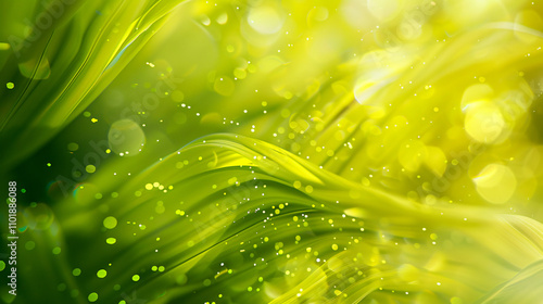 Background wallpaper in yellow-green tones with a soft blur effect.