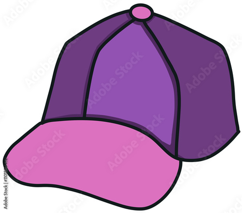 pink cap isolated on white