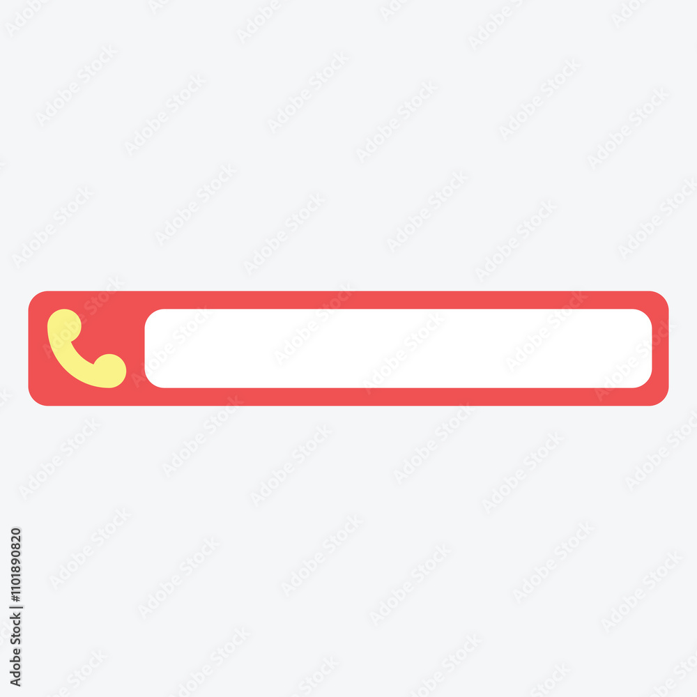 A minimalist design featuring a phone icon and a text box for communication. A minimalist design featuring a phone icon and a text box for communication.