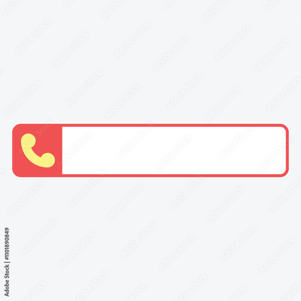 A minimalistic design featuring a phone icon and a text input area. A minimalistic design featuring a phone icon and a text input area.