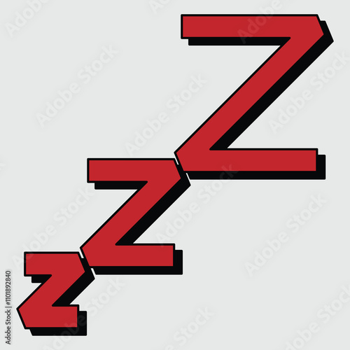 Red stylized "Z" letters representing sleep or snoring.