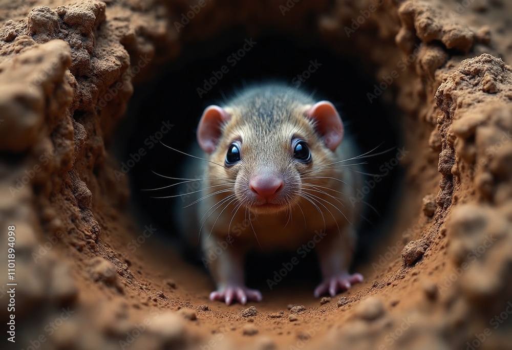 A determined mammal, its tiny yet powerful claws digging tirelessly into the soil A determined mammal, its tiny yet powerful claws digging tirelessly into the soil