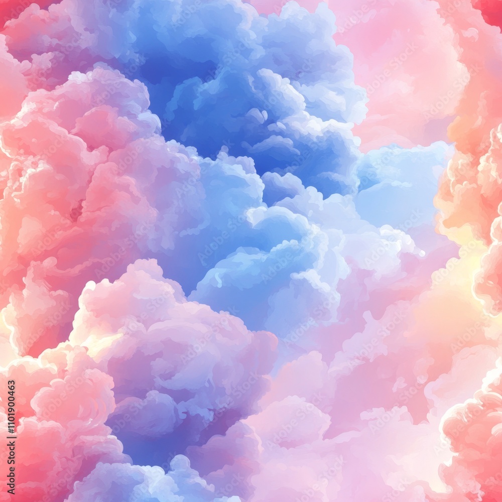 Fototapeta premium Pastel Cloudscape - A Dreamy Sky