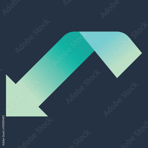 Free Download A gradient arrow design indicating downward movement or trend. - GFXLoad