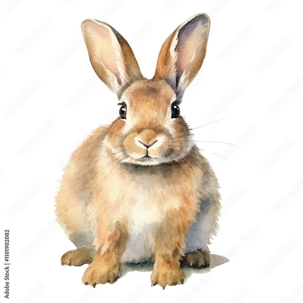 Obraz premium watercolor Rabbit isolated white background