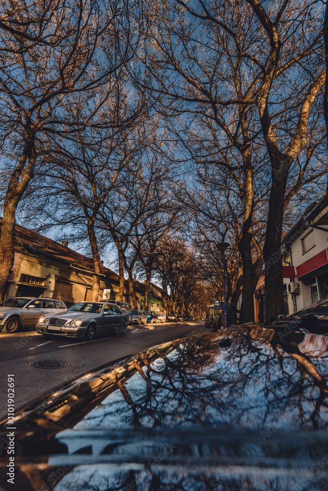 General Drapsina Street in Kikinda Town Serbia
