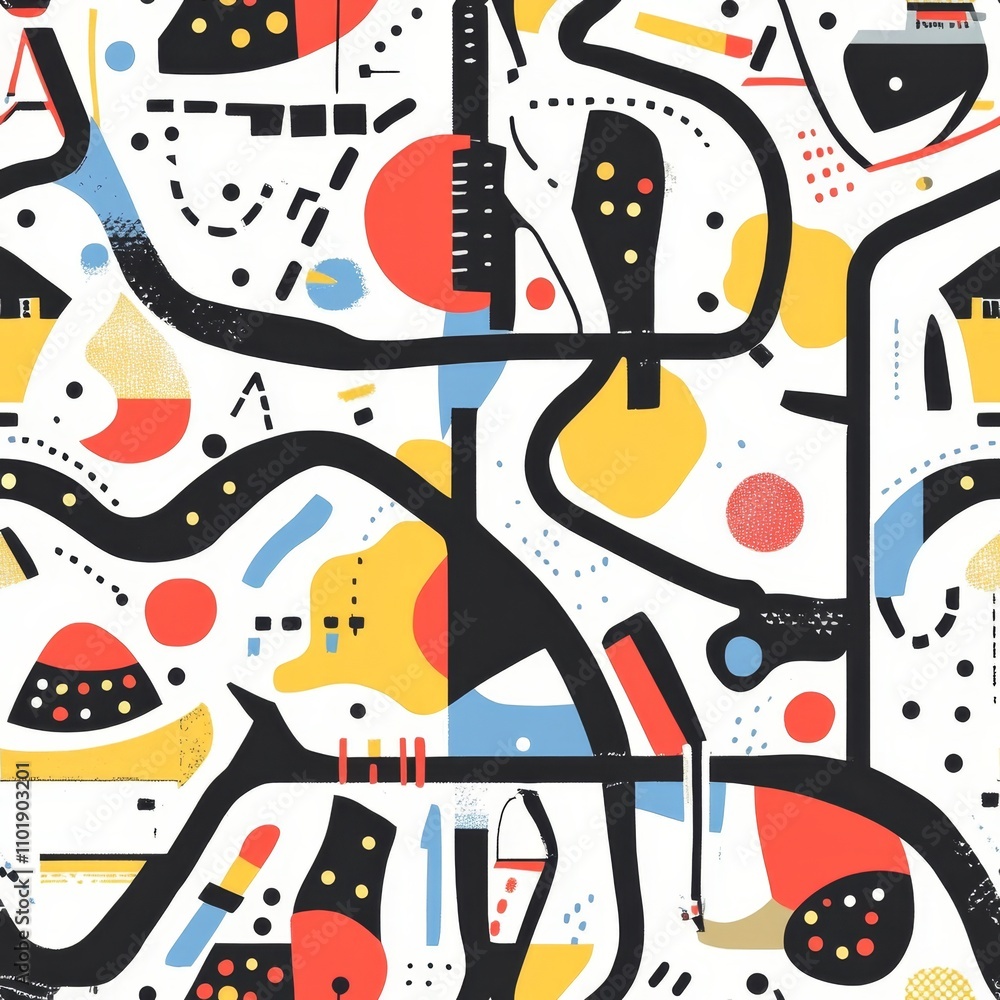 Obraz premium Abstract Colorful Geometric Pattern Design