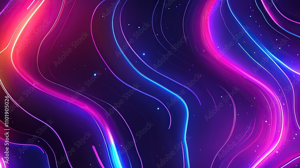 Obraz premium line neon effect abstract background