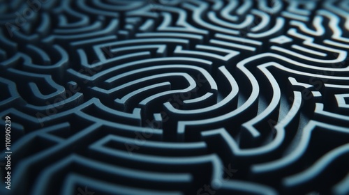 Intricate Maze Pattern Design: A Visual Exploration of Complex Geometric Forms