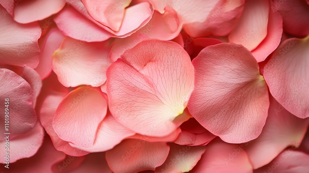 Close-up of soft pink rose petals in a delicate arrangement Close-up of soft pink rose petals in a delicate arrangement