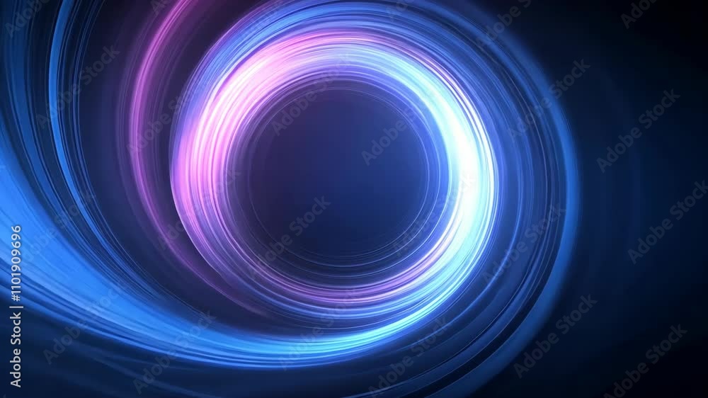 Swirling abstract light patterns create a mesmerizing vortex effect in deep blue tones Swirling abstract light patterns create a mesmerizing vortex effect in deep blue tones