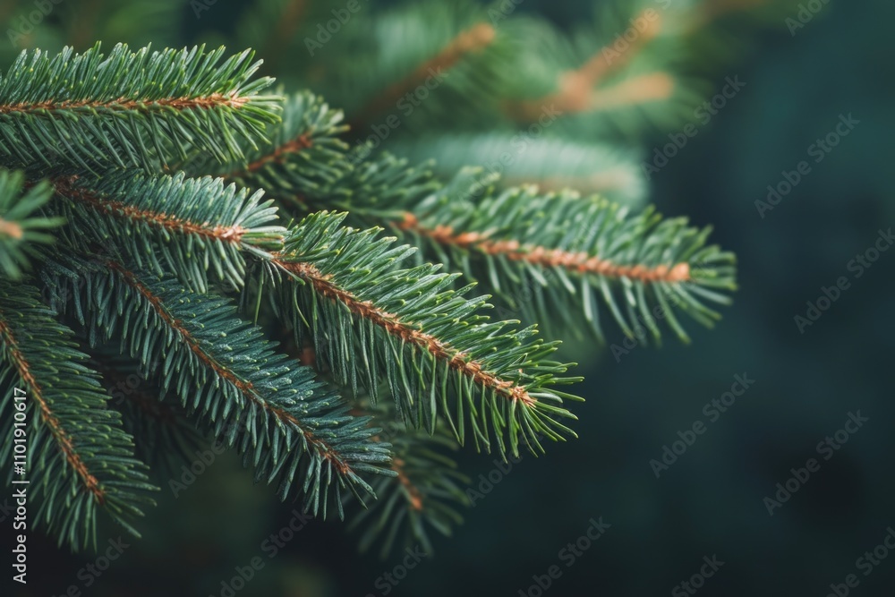 A close-up shot of a pine tree branch with intricate details A close-up shot of a pine tree branch with intricate details