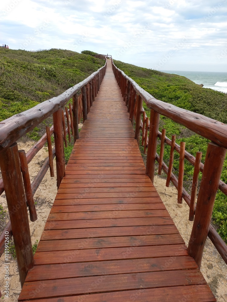 Fototapeta premium wooden bridge over the river