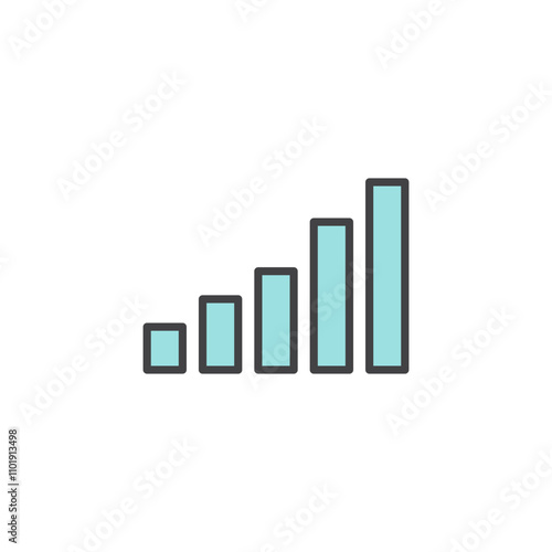 Bar chart icon in colored version