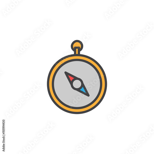 Compass icon in colored version