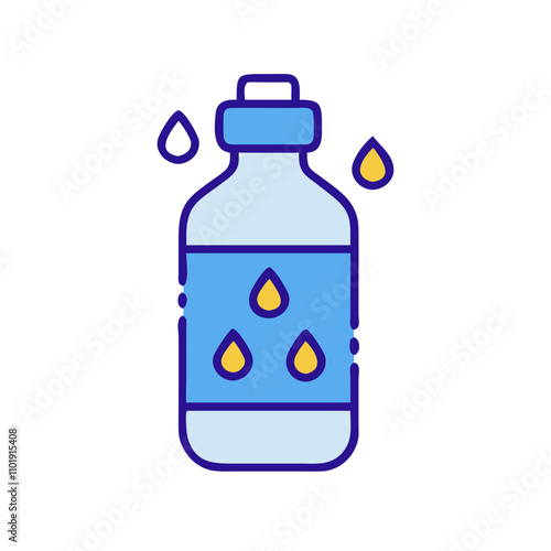 Water bottle with droplet icon