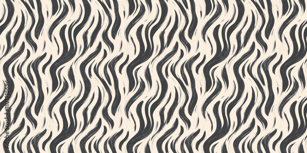 Seamless pattern with swirling lines. Free brush strokes. Modern monochrome texture Seamless pattern with swirling lines. Free brush strokes. Modern monochrome texture