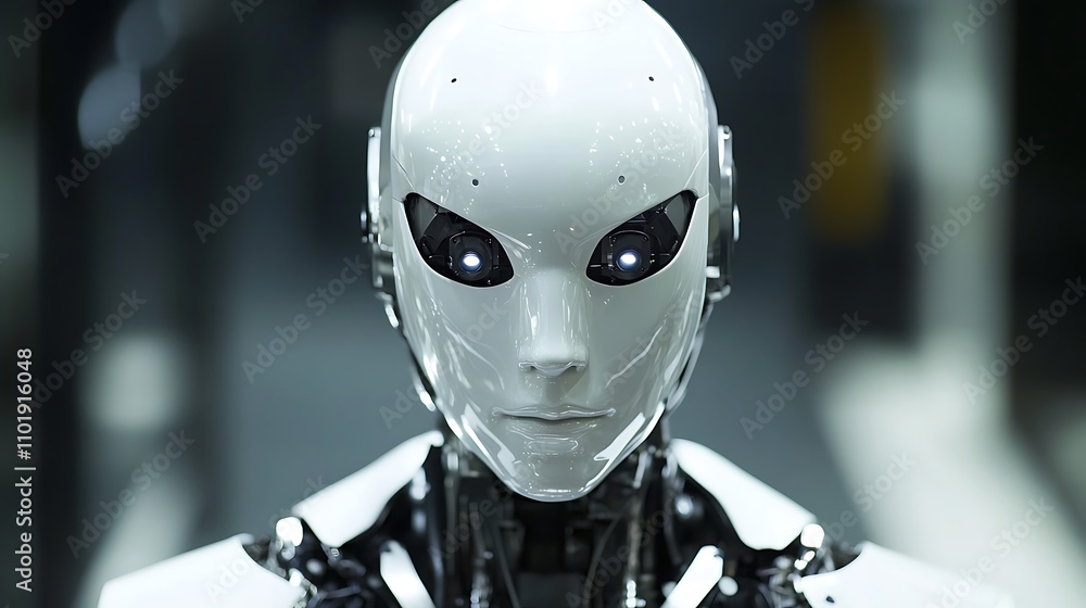 Humanoid Robot with Glowing Eyes Humanoid Robot with Glowing Eyes