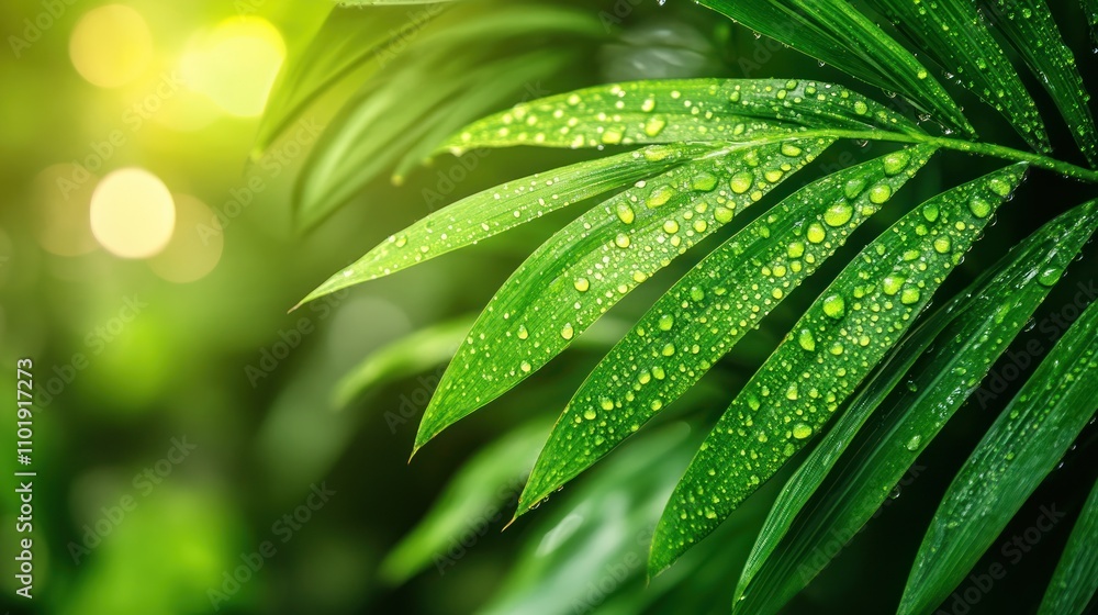 Dewy Green Leaves Dewy Green Leaves