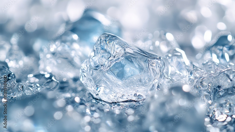 Close-up of Ice Cubes Close-up of Ice Cubes