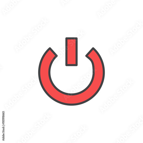 Power button icon in colored version