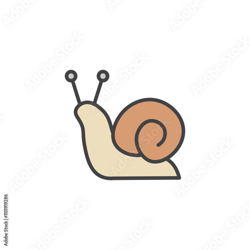 Snail icon in colored version