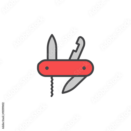 Swiss Knife icon in colored version