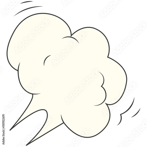 Speed cloud comic. Cartoon fast motion clouds vector set. Hand drawn comic doodles.