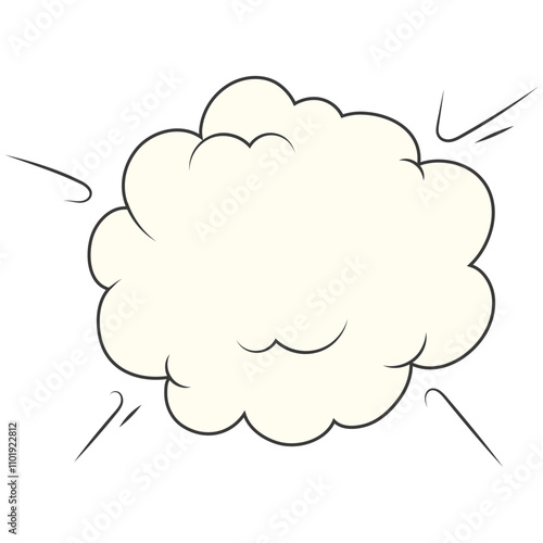 Speed cloud comic. Cartoon fast motion clouds vector set. Hand drawn comic doodles.