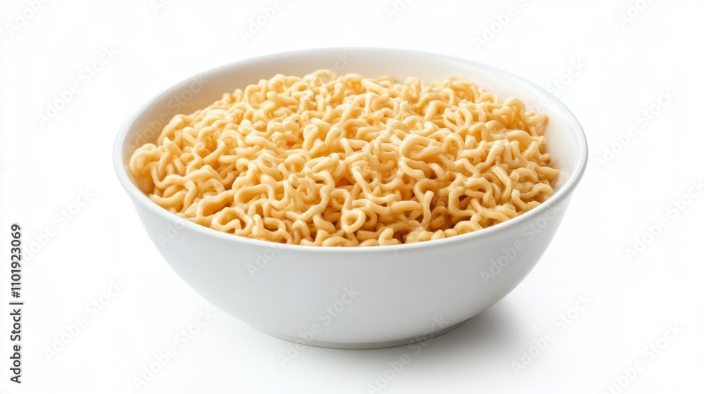 Bowl Of Instant Noodles isolated on white background Bowl Of Instant Noodles isolated on white background