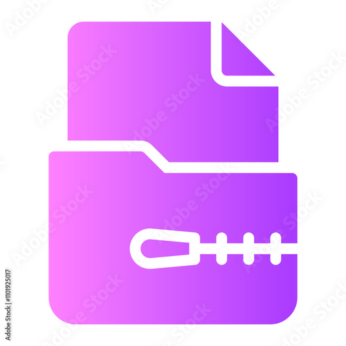 Zip File gradient icon