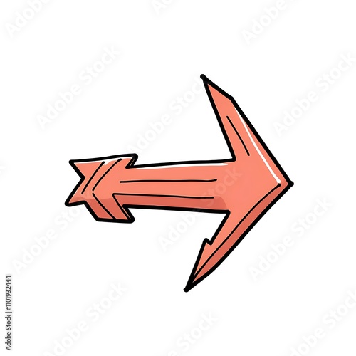 Free Download Cartoon hand-drawn squiggly arrow pointing left on a white background.

 - GFXLoad