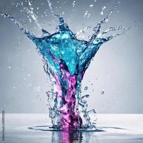 water splash in glass