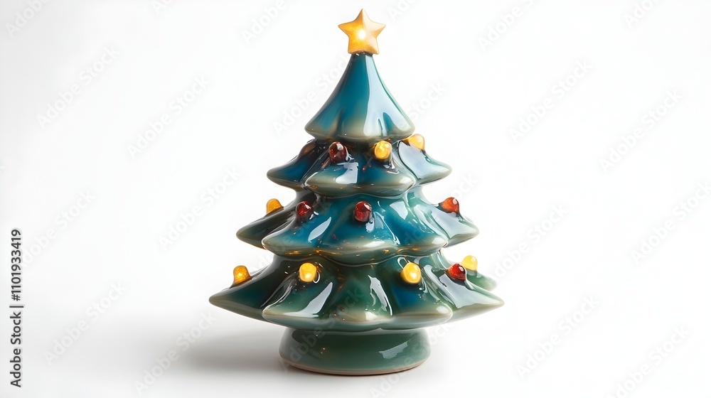 Teal Christmas Tree Figurine Teal Christmas Tree Figurine