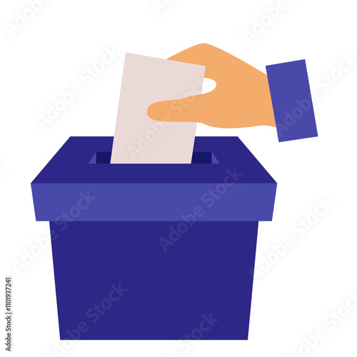 Vote Ballot Box Illustration