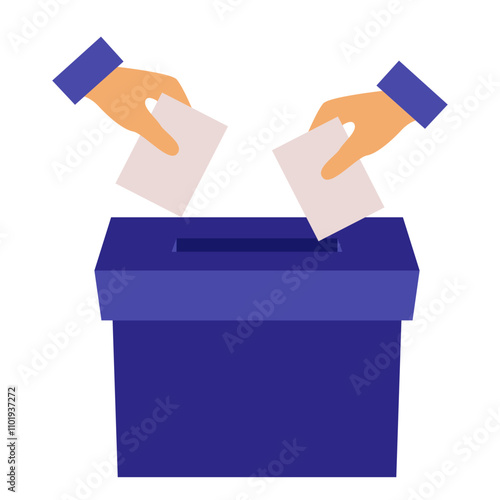 Vote Ballot Box Illustration