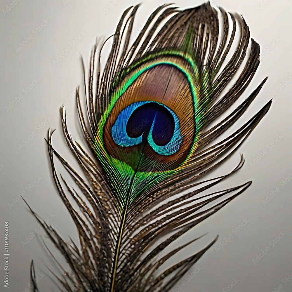 Fototapeta premium peacock feather boa