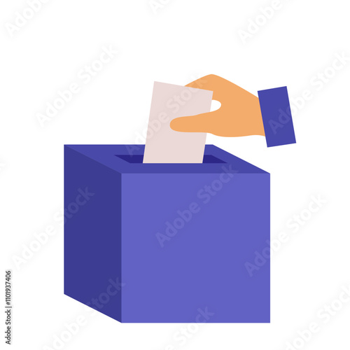 Vote Ballot Box Illustration
